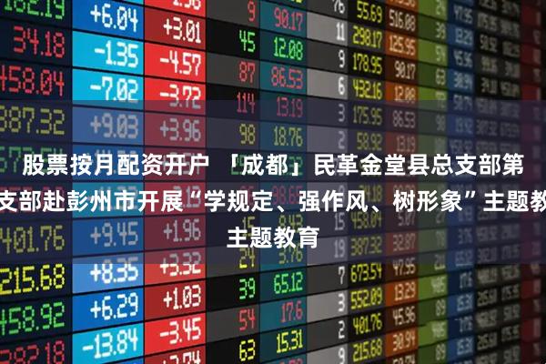 股票按月配资开户 「成都」民革金堂县总支部第三支部赴彭州市开展“学规定、强作风、树形象”主题教育